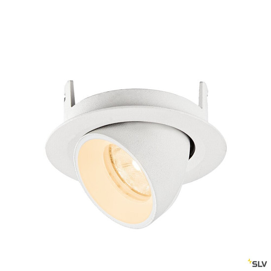 SLV 1010036 NUMINOS® GIMBLE XS, Deckeneinbauleuchte, 2700 K, 20°, IP20, rund, weiß