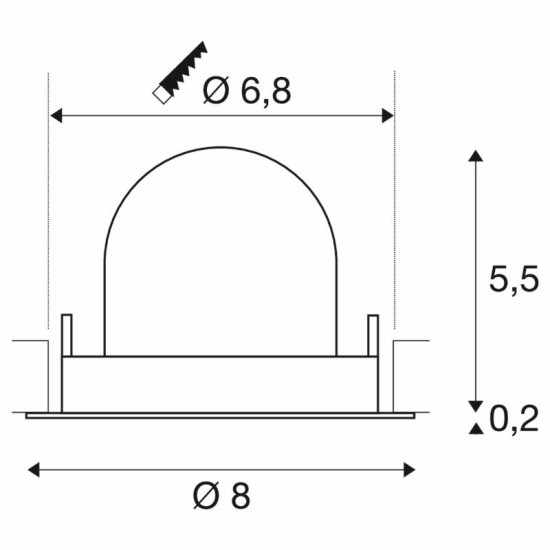 SLV 1010038 NUMINOS® GIMBLE XS, Deckeneinbauleuchte, 2700 K, 40°, IP20, rund, weiß/schwarz