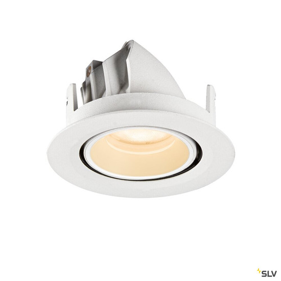 SLV 1010042 NUMINOS® GIMBLE XS, Deckeneinbauleuchte, 2700 K, 55°, IP20, rund, weiß