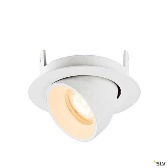 SLV 1010042 NUMINOS® GIMBLE XS, Deckeneinbauleuchte, 2700 K, 55°, IP20, rund, weiß