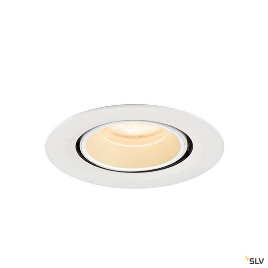SLV 1010042 NUMINOS® GIMBLE XS, Deckeneinbauleuchte, 2700 K, 55°, IP20, rund, weiß