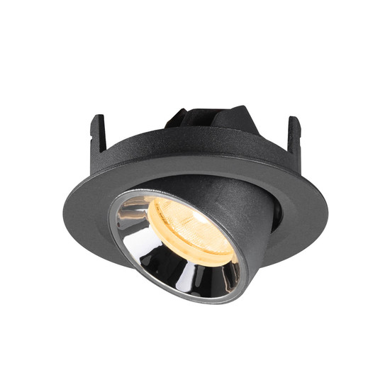 SLV 1010046 NUMINOS GIMBLE XS, Deckeneinbauleuchte schwarz/chrom 3000K 20°