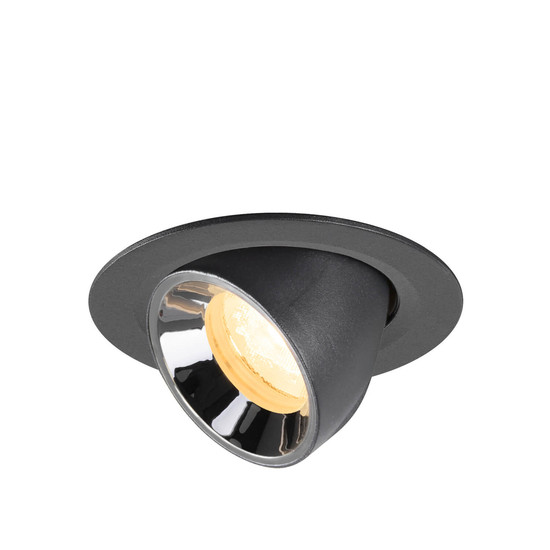 SLV 1010049 NUMINOS GIMBLE XS, Deckeneinbauleuchte schwarz/chrom 3000K 40°