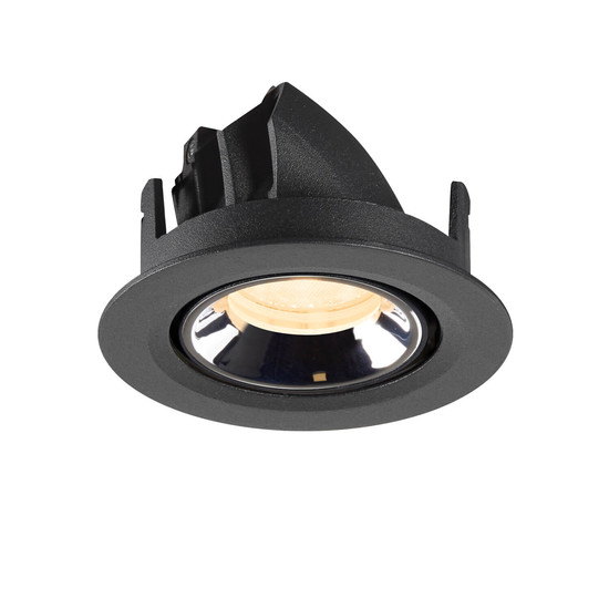 SLV 1010049 NUMINOS GIMBLE XS, Deckeneinbauleuchte schwarz/chrom 3000K 40°