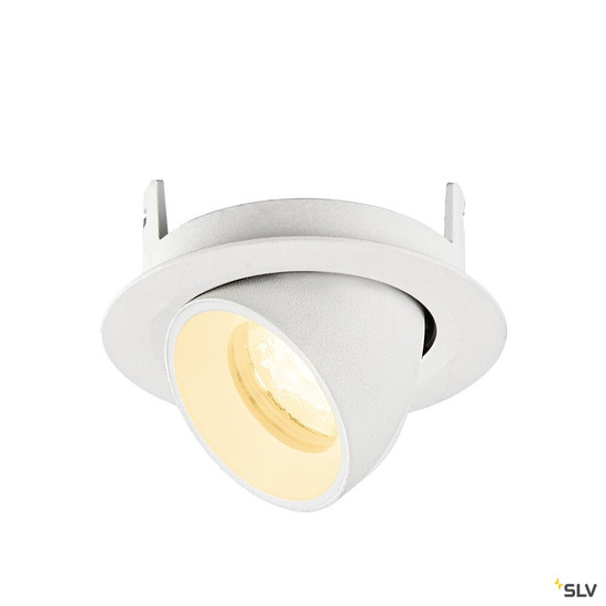 SLV 1010057 NUMINOS® GIMBLE XS, Deckeneinbauleuchte, 3000 K, 40°, IP20, rund, weiß