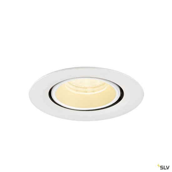 SLV 1010057 NUMINOS® GIMBLE XS, Deckeneinbauleuchte, 3000 K, 40°, IP20, rund, weiß
