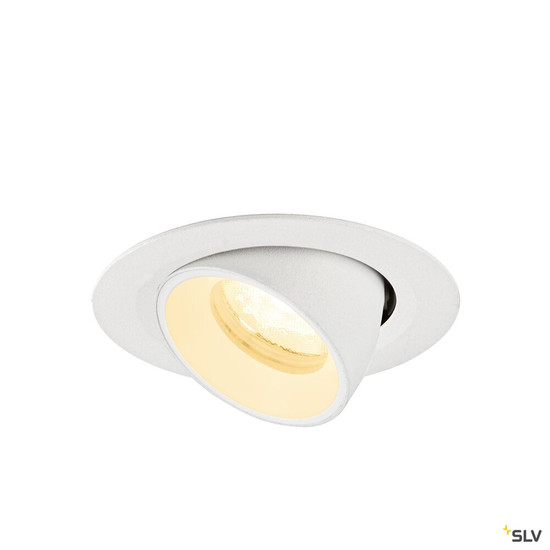 SLV 1010057 NUMINOS® GIMBLE XS, Deckeneinbauleuchte, 3000 K, 40°, IP20, rund, weiß