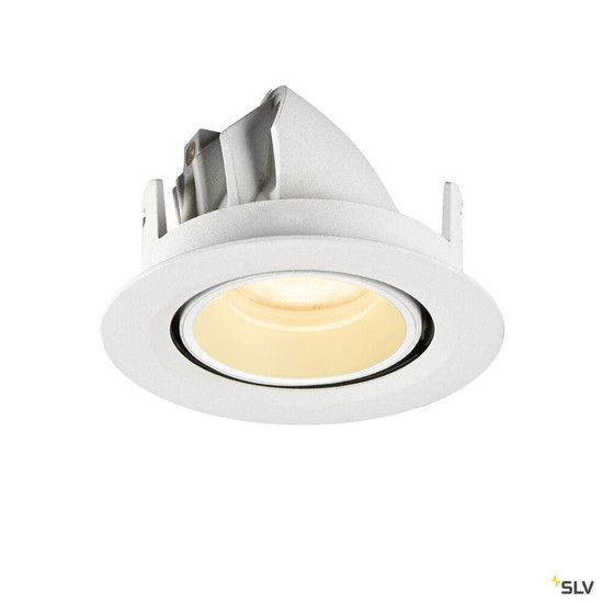 SLV 1010060 NUMINOS® GIMBLE XS, Deckeneinbauleuchte, 3000 K, 55°, IP20, rund, weiß