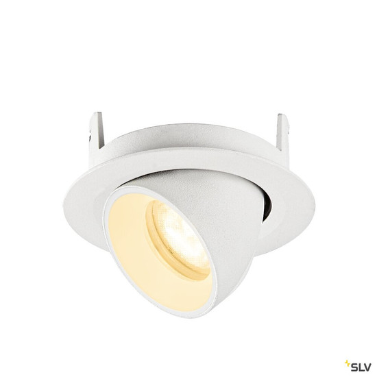 SLV 1010060 NUMINOS® GIMBLE XS, Deckeneinbauleuchte, 3000 K, 55°, IP20, rund, weiß