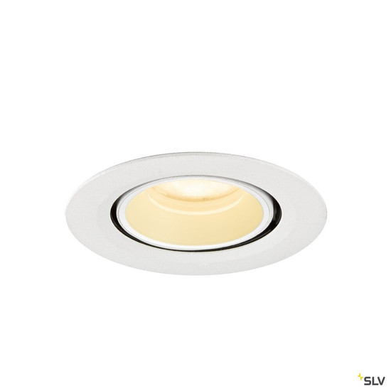 SLV 1010060 NUMINOS® GIMBLE XS, Deckeneinbauleuchte, 3000 K, 55°, IP20, rund, weiß