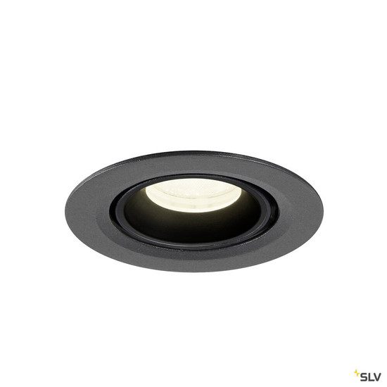 SLV 1010065 NUMINOS® GIMBLE XS, Deckeneinbauleuchte, 4000 K, 40°, IP20, rund, schwarz