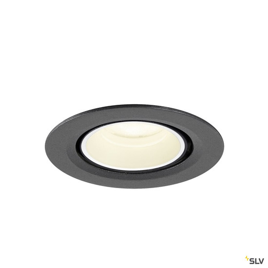 SLV 1010069 NUMINOS® GIMBLE XS, Deckeneinbauleuchte, 4000 K, 55°, IP20, rund, schwarz / weiß
