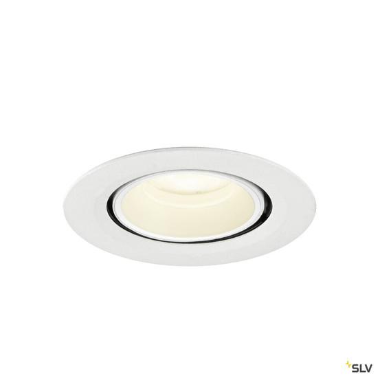 SLV 1010078 NUMINOS® GIMBLE XS, Deckeneinbauleuchte, 4000 K, 55°, IP20, rund, weiß