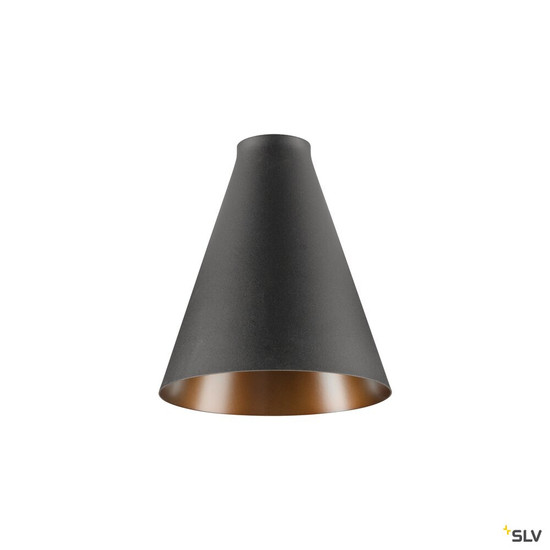 SLV 1010084 LALU® CONE 15, Leuchtenschirm, E27 Base, Mix&Match, H: 17 cm, schwarz / bronze