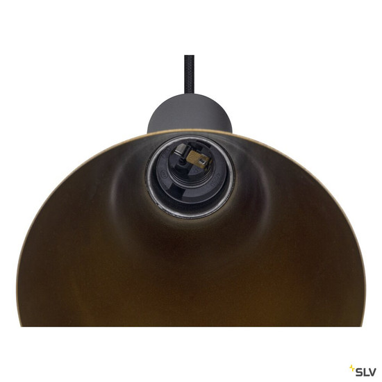 SLV 1010084 LALU® CONE 15, Leuchtenschirm, E27 Base, Mix&Match, H: 17 cm, schwarz / bronze