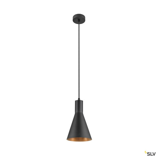 SLV 1010084 LALU® CONE 15, Leuchtenschirm, E27 Base, Mix&Match, H: 17 cm, schwarz / bronze