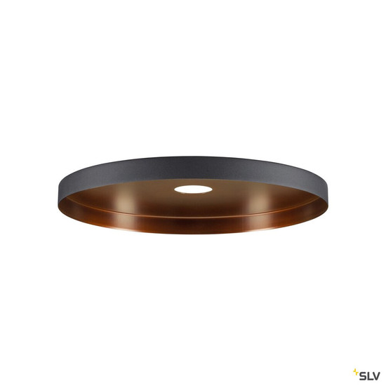 SLV 1010096 LALU® PLATE 33, Leuchtenschirm, E27 Base, Mix&Match, H: 1.5 cm, schwarz / bronze