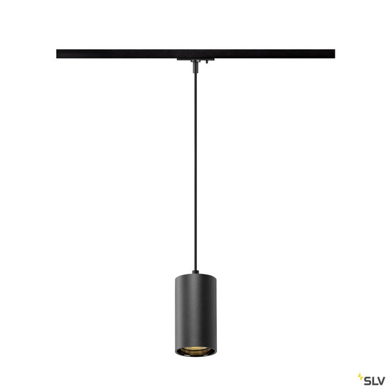 SLV 1010099 ASTO TUBE, 1~ Pendelleuchte, GU10, Pendellänge 250 cm, 1 x max. 10 W, schwarz