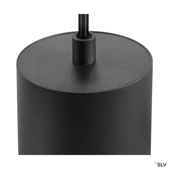 SLV 1010099 ASTO TUBE, 1~ Pendelleuchte, GU10, Pendellänge 250 cm, 1 x max. 10 W, schwarz