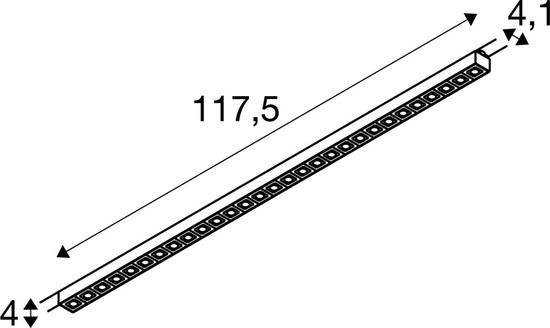SLV 1010149 SIGHT EVO, 3~ Spot, single, rechteckig, 4000 K, 25 W, 60°, weiß / schwarz