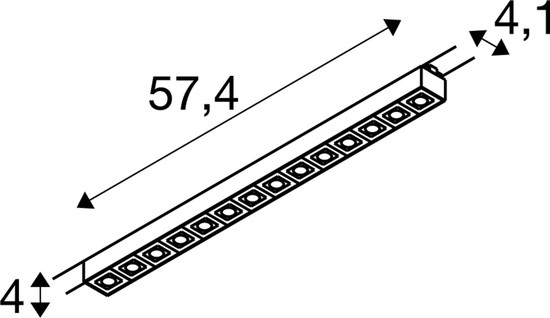 SLV 1010156 SIGHT EVO, 3~ Spot, single, DALI, rechteckig, 3000 K, 18 W, 60°, weiß / schwarz