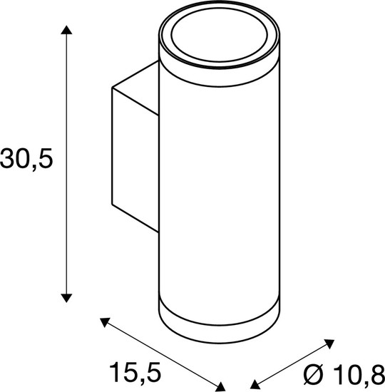 SLV 1010172 HELIA PRO L, Wandaufbauleuchte, up/down, DALI, P1, 2700 K, 20 W, touch, 24°, weiß