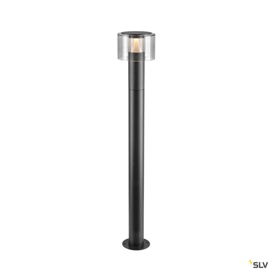 SLV 1010199 TAHA II 90, Stehleuchte, PHASE, 2200/2700 K, IP65, zylindrisch, schwarz