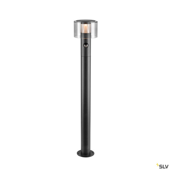 SLV 1010201 TAHA II 90, Stehleuchte, SENSOR, 2200/2700 K, IP54, zylindrisch, schwarz