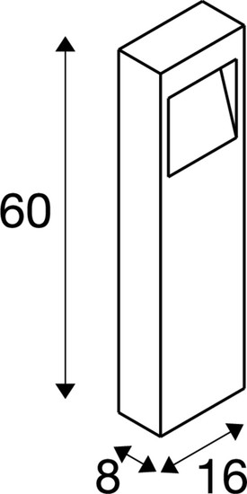 SLV 1010205 QUAD PRO 60, Stehleuchte, DALI, 2700 K, IP65, rechteckig, anthrazit