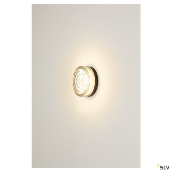 SLV 1010211 CYFT WAVE XL, Wand- und Deckenaufbauleuchte, 2700/3000/4000 K, 15 W, PHASE, 105°, IP65 schwarz / klar