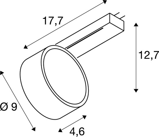 SLV 1010228 KALU 2.0, 1~ Spot, PHASE, zylindrisch, 3000 K, 10 W, 36°, weiß