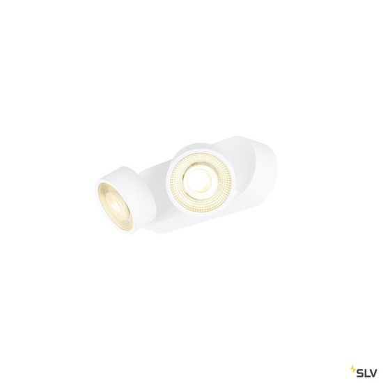 SLV 1010269 KALU 2.0, Wand- und Deckenaufbauleuchte, PHASE, 3000 K, 19 W, 36°, weiß