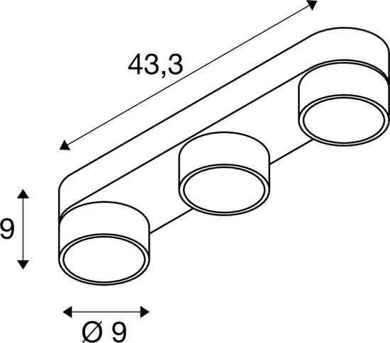 SLV 1010270 KALU 2.0, Wand- und Deckenaufbauleuchte, PHASE, 2700 K, 28 W, 36°, schwarz