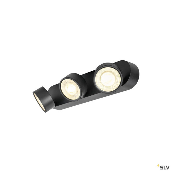 SLV 1010273 KALU 2.0, Wand- und Deckenaufbauleuchte, PHASE, 3000 K, 28 W, 36°, schwarz
