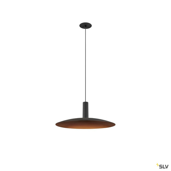 SLV 1010286 LALU®, Pendelleuchte, LED Base, Mix&Match, recessed canopy, Pendellänge 200 cm, 2700/3000K, 40°, PHASE, schwarz