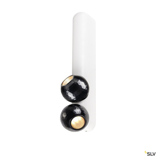 SLV 1010307 DYSKO, Wand- und Deckenaufbauleuchte, double, PHASE, 2700K, 13 W, 36°, weiß / schwarz