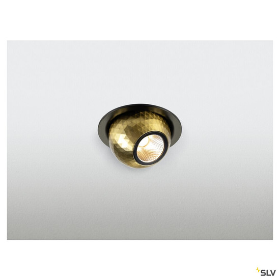 SLV 1010353 DYSKO, Deckeneinbauleuchte, rund, PHASE, 2700K, 6.4 W, 36°, schwarz / gold