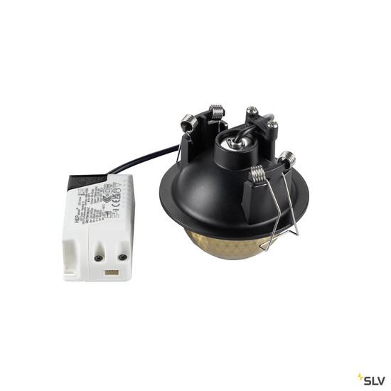 SLV 1010353 DYSKO, Deckeneinbauleuchte, rund, PHASE, 2700K, 6.4 W, 36°, schwarz / gold