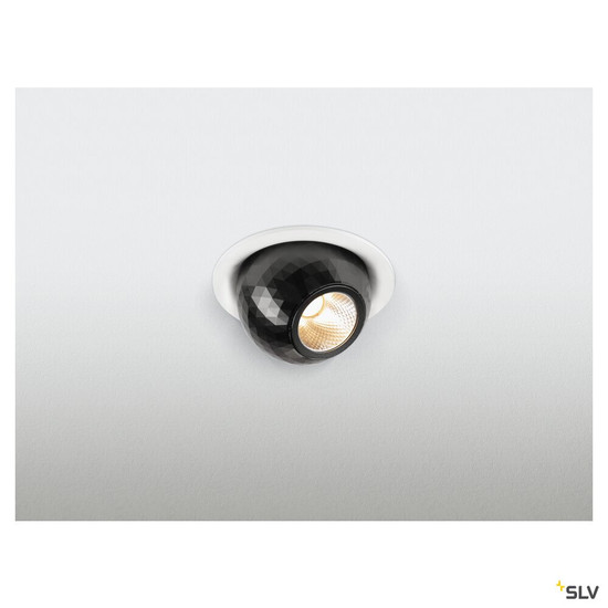 SLV 1010354 DYSKO, Deckeneinbauleuchte, rund, PHASE, 2700K, 6.4 W, 36°, weiß / schwarz