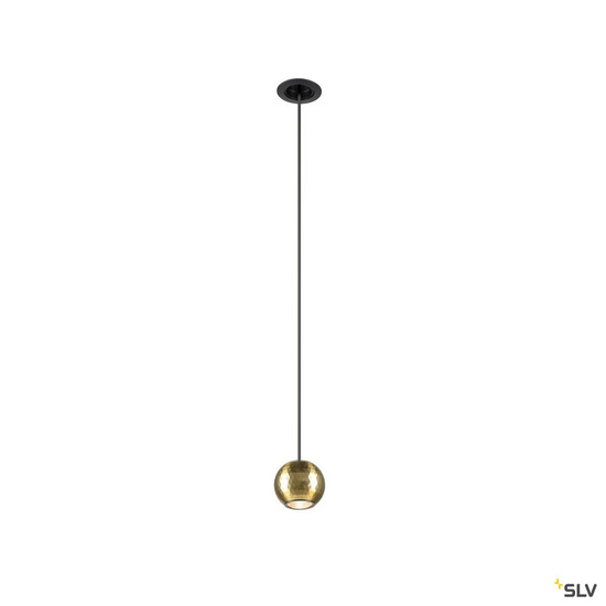 SLV 1010359 DYSKO, Pendelleuchte, PHASE, Pendellänge 200 cm, 2700K, 36°, schwarz / gold