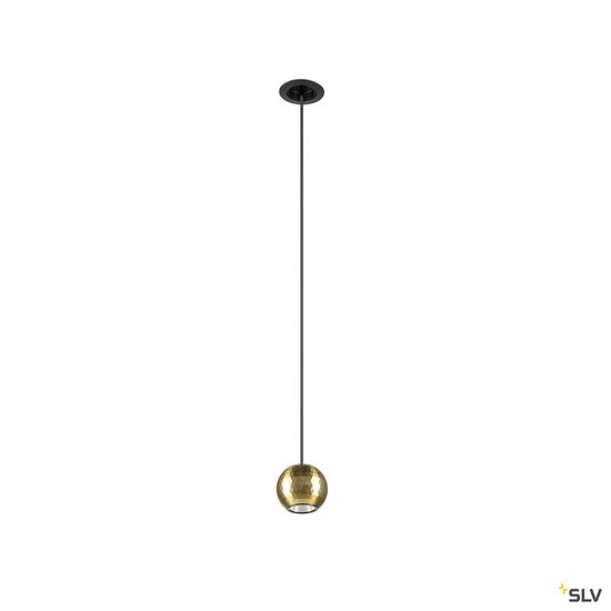 SLV 1010359 DYSKO, Pendelleuchte, PHASE, Pendellänge 200 cm, 2700K, 36°, schwarz / gold