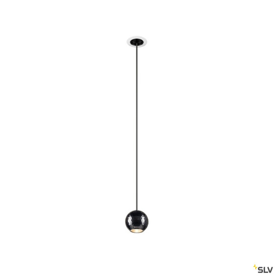 SLV 1010360 DYSKO, Pendelleuchte, PHASE, Pendellänge 200 cm, 2700K, 36°, weiß / schwarz