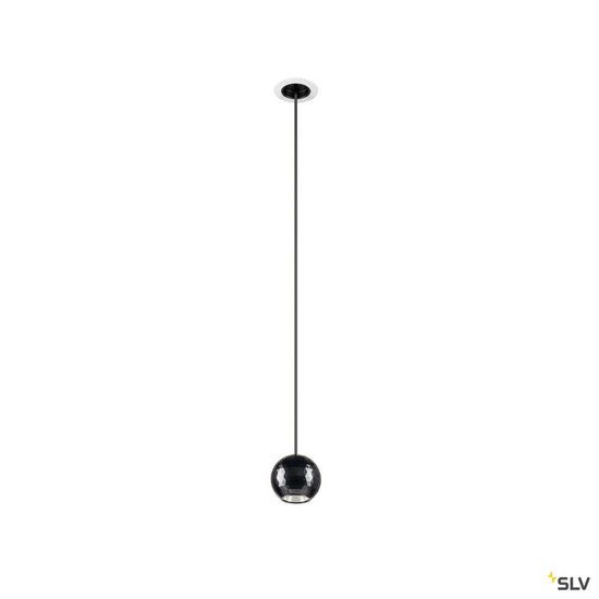 SLV 1010360 DYSKO, Pendelleuchte, PHASE, Pendellänge 200 cm, 2700K, 36°, weiß / schwarz