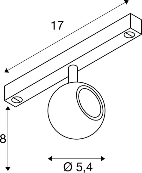SLV 1010376 DYSKO, 48V Spot, DALI, deep & recessed track, 2700K, 5.6 W, 36°, weiß / schwarz