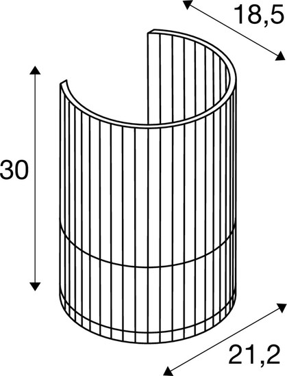 SLV 1010401 WUD WL, E27, Wandaufbauleuchte, zylindrisch, 1 x max. 40 W, natur