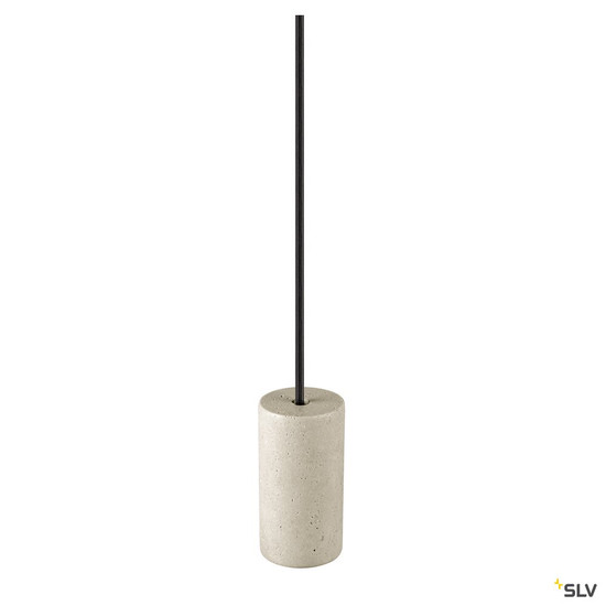 SLV 1010418 FITU PD, E27, stone, Pendelleuchte, Pendellänge 500 cm, offenes Kabelende, 1 x max. 15 W, beige