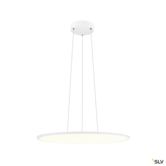 SLV 1010426 PANEL 60, Pendelleuchte, rund, PHASE, Pendellänge 200 cm, 3000/4000K, 90°, weiß