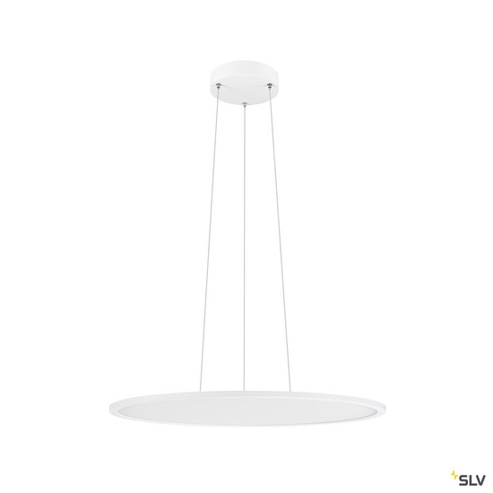 SLV 1010426 PANEL 60, Pendelleuchte, rund, PHASE, Pendellänge 200 cm, 3000/4000K, 90°, weiß