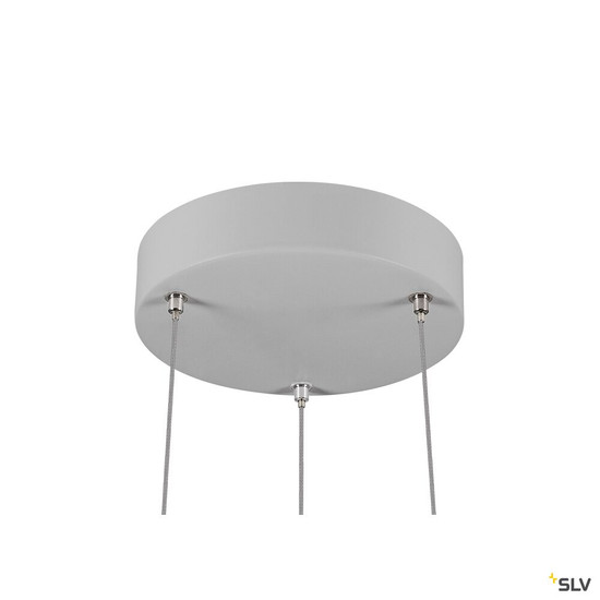 SLV 1010427 PANEL 60, Pendelleuchte, rund, PHASE, Pendellänge 200 cm, 3000/4000K, 90°, grau