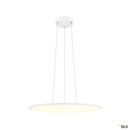 SLV 1010428 PANEL 60, Pendelleuchte, rund, DALI, Pendellänge 200 cm, 3000/4000K, 90°, weiß